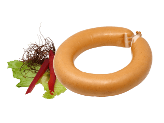 Fleischwurst im Ring mit feuriger Chili Note