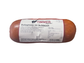 Bolognese im Schlauch