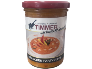 Hähnchenpartysuppe im Glas