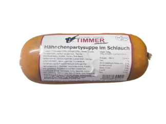 Hähnchenpartysuppe im Schlauch