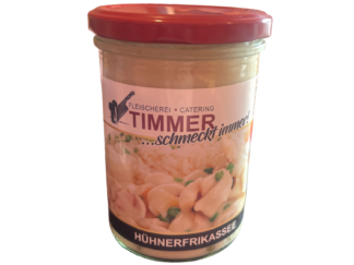 Hühnerfrikassee im Glas