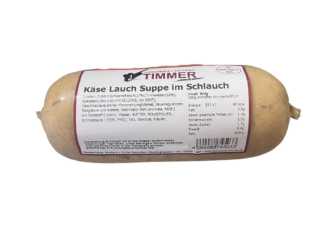 Käse Lauch Suppe im Schlauch