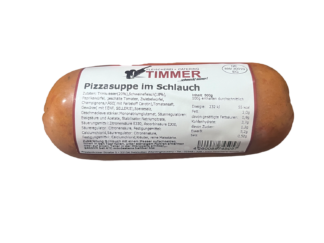 Pizzasuppe im Schlauch